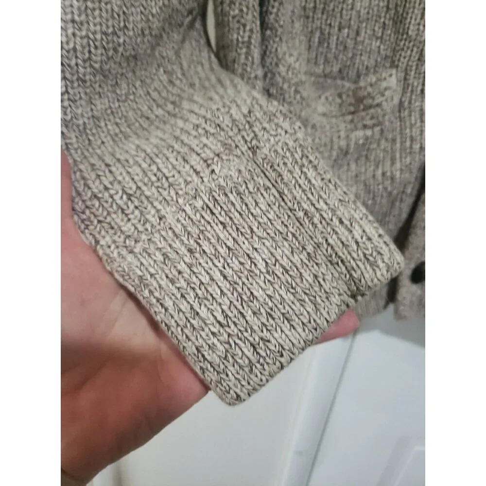 J Crew Marled Sweater Cardigan Mock Neck Mens L Classic Academia - Picture 3 of 9